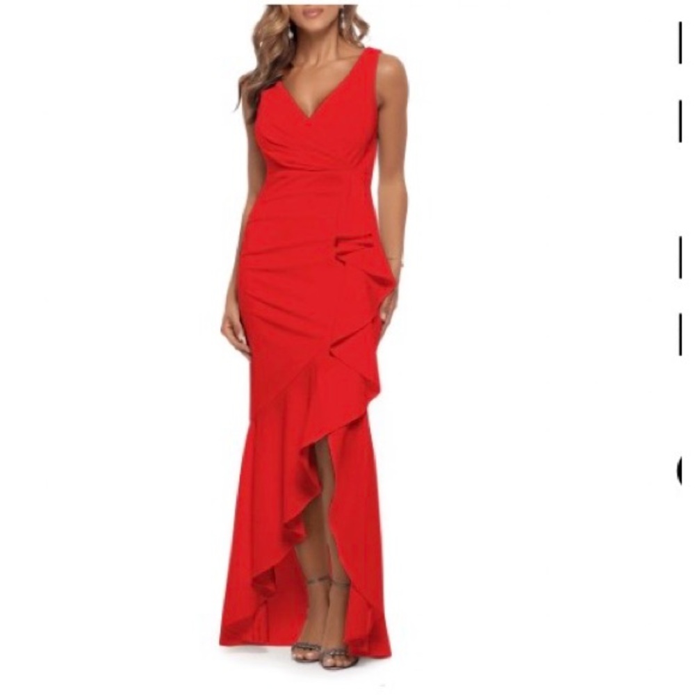 Betsy & Adam Vibrant Red Dress
